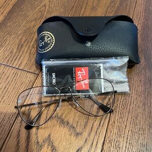 Ray-Ban Black Leather Eyewear Case